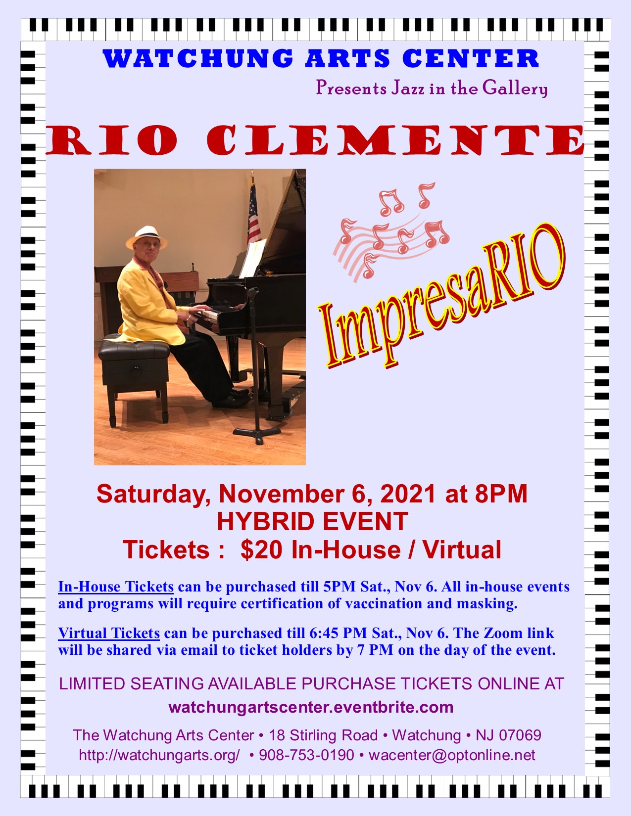 Rio Clemente Concert Flyer