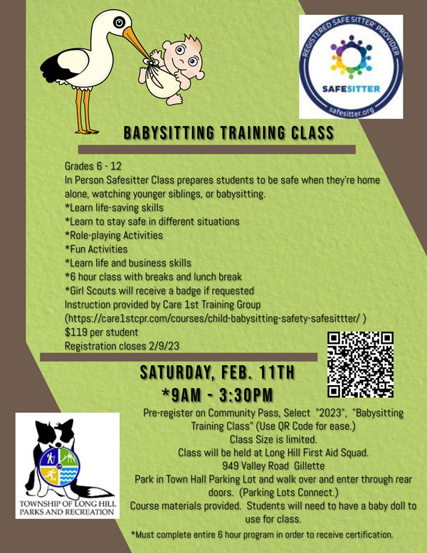 Babysitting Training Course flyer
