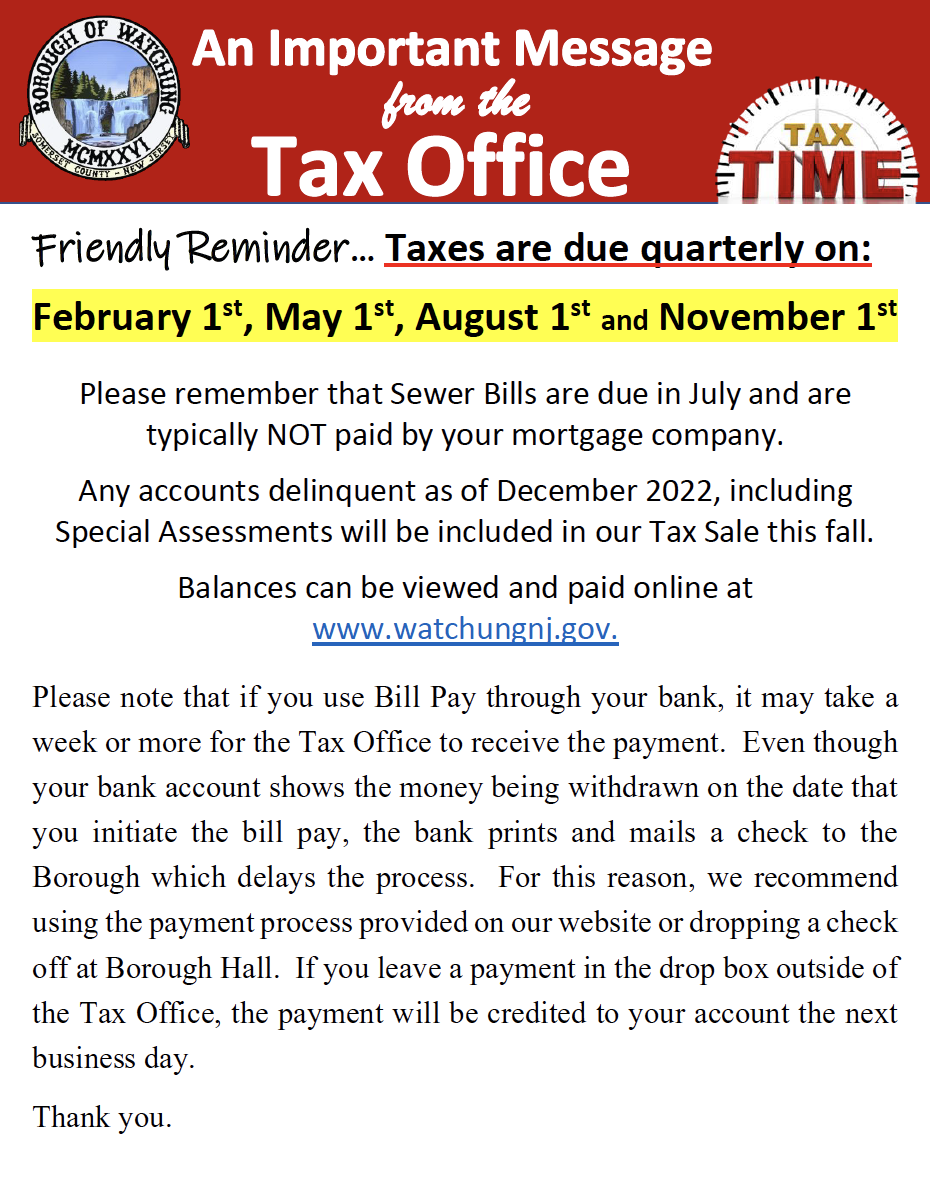 tax reminder