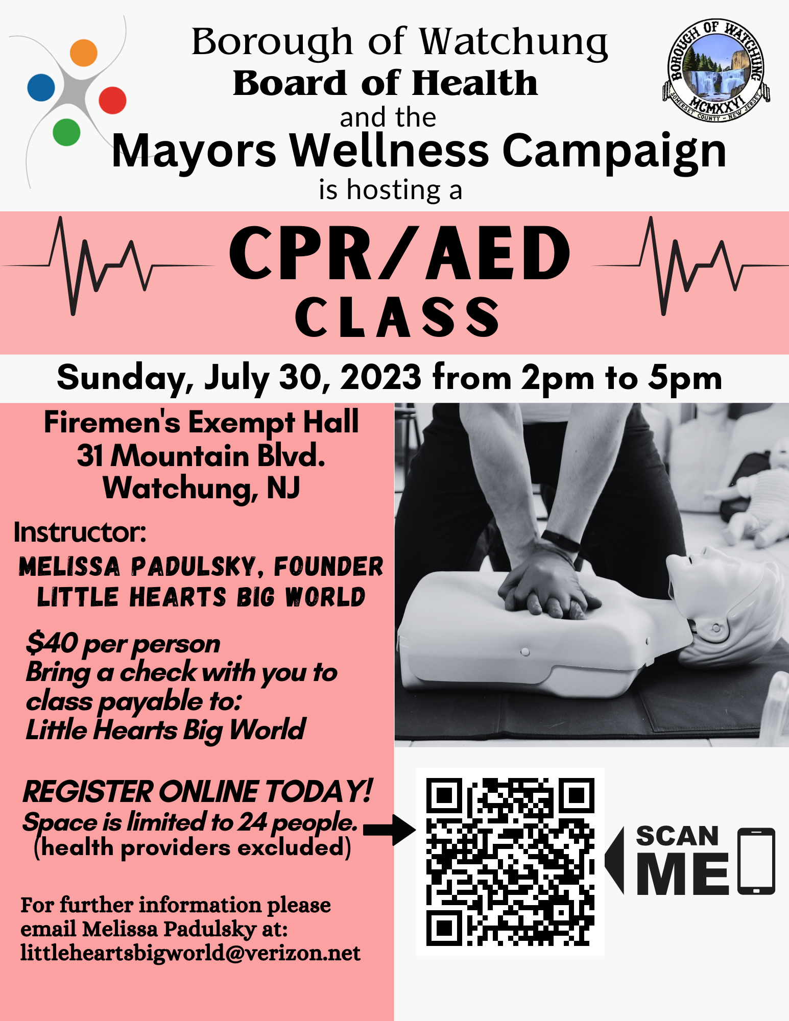CPR AED CLASS flyer