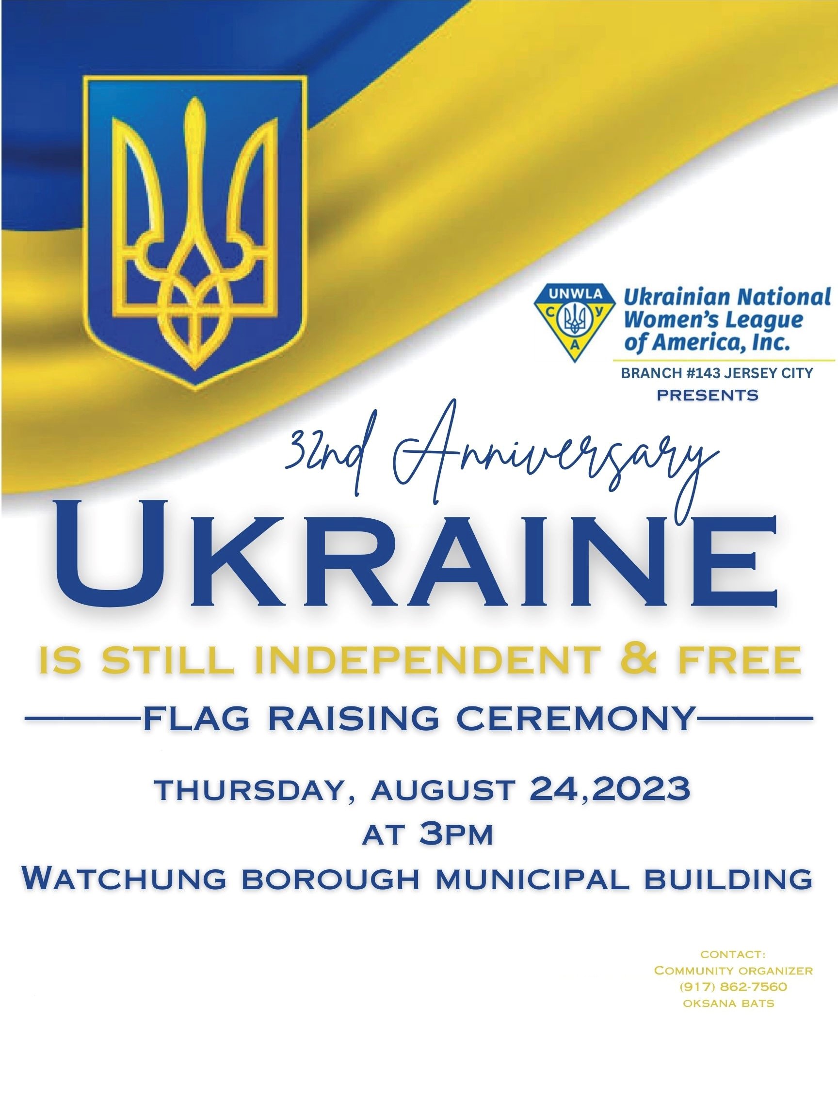 Ukraine Flag Raising flyer