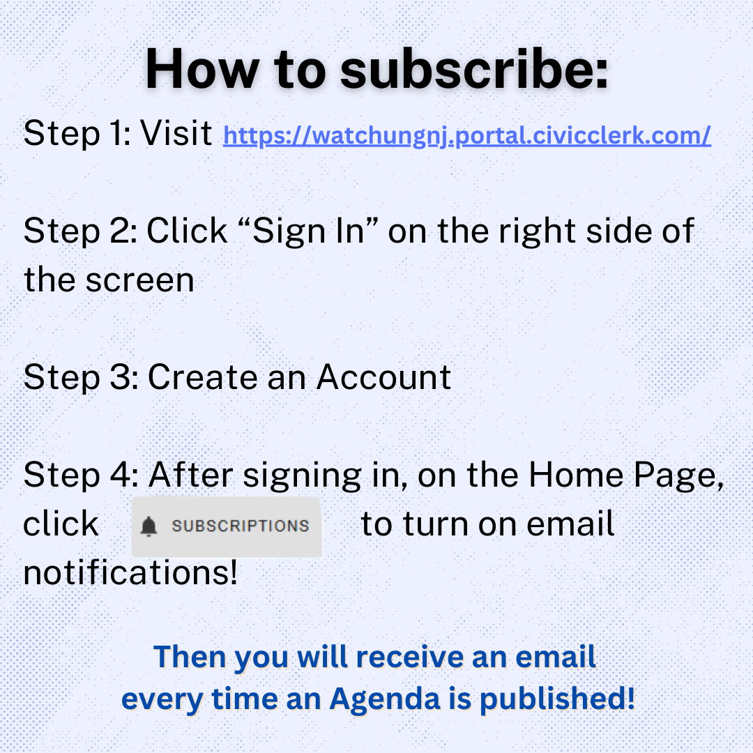 Introduction to Civic Clerk Subscription Instructions