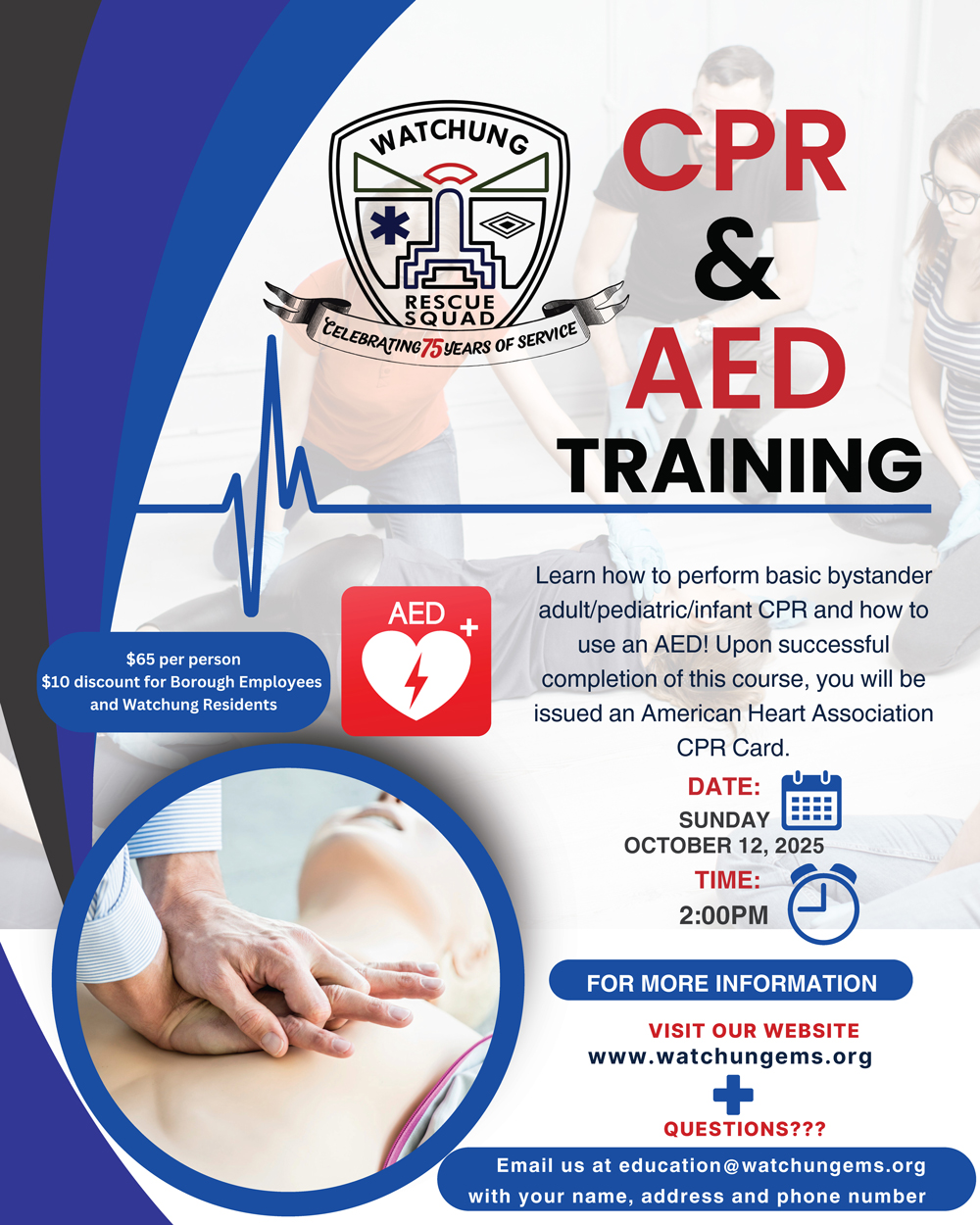 Watchung, NJ - CPR & AED Training