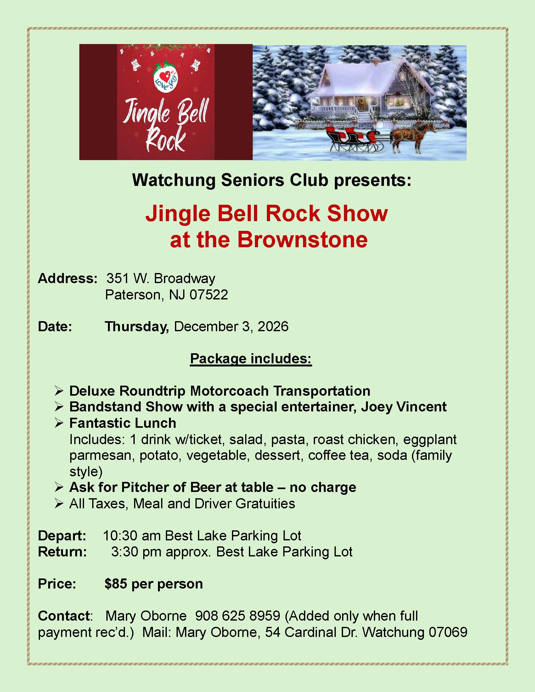 Trip to Brownstone flyer, Click to view the full PDF