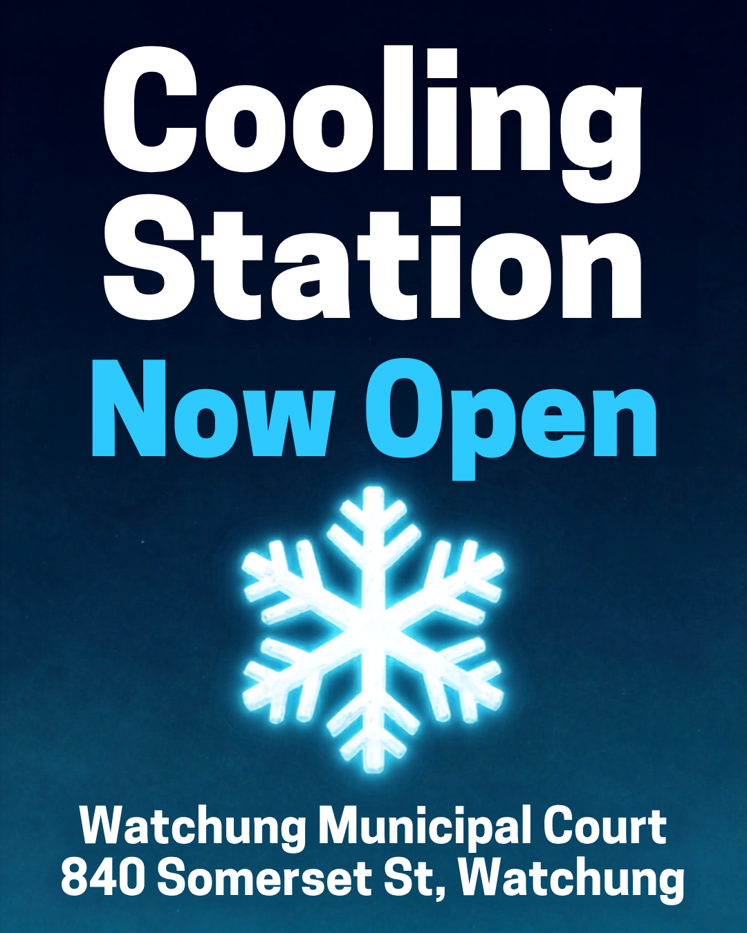 Cooling Station Announcement Flyer